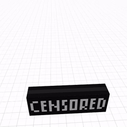 Censored Sign Black Cryptovoxel Wearables Opensea